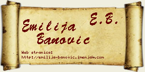 Emilija Banović vizit kartica